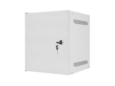 Комуникационен шкаф Lanberg rack cabinet 10' wall-mount 6U/280x310 for self-assembly with metal door grey (flat pack)