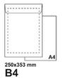 Плик самозалепващ B4 250х353 бял 50 бр