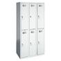 Метален гардероб FRT с 6 отделения 180х90х50 см - сниман отстрани, затворени врати, сив