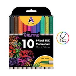 Перманентен маркер Adel Prime Ink 10 цвята