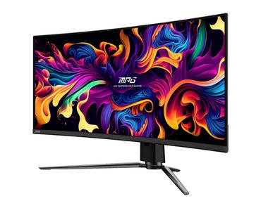 Монитор MSI MPG 341CQPX QD-OLED, 34.18', 0.03ms, 240Hz, 3440x1440(UWQHD), 21:9, CURVE 1800R, AR, FreeSync Premium Pro, CLEARMR 13000, HDR True Black 400, 1000 nits, 3000:1, DCR 150M:1, DP(1.4a), 2xHDMI 2.1, TypeC DP w/PD(98W), USB hub, Heigh Adj., Black, 