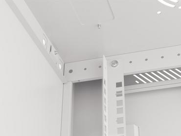 Комуникационен шкаф Lanberg rack cabinet 19' wall-mount 12U/600x450 for self-assembly with metal door grey (flat pack)