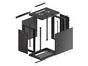 Комуникационен шкаф Lanberg rack cabinet 19' wall-mount 12U/600x450 for self-assembly with metal door black (flat pack)