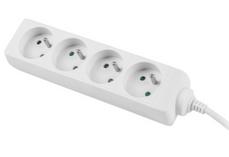 Разклонител Lanberg power strip 1.5m, 4 sockets, french quality-grade copper cable, white