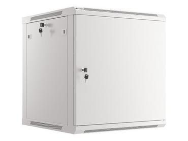 Комуникационен шкаф Lanberg rack cabinet 19' wall-mount 12U/600x600 for self-assembly with metal door grey (flat pack)