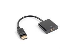 Адаптер Lanberg adapter display port (m) -> HDMI (f), 10cm cable