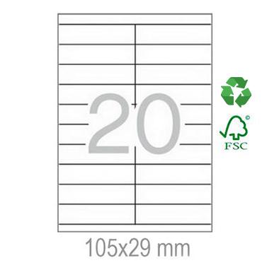 Рециклирани етикети 105x29 20 бр.