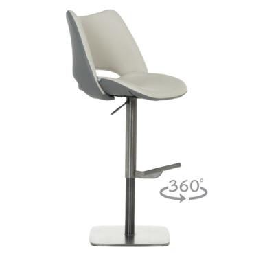 Бар стол МАРГИ-снимка отстрани, сив цвят