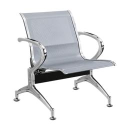 Посетителска пейка BTL 41- снимка отпред, хромиранани подлакътници, метална