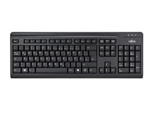 Клавиатура Fujitsu KB410 USB Black BG/US Blue LED 104/105-key keyboard, Black, USB