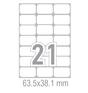 Самозалепващи етикети 63.5x38.1 21 бр.