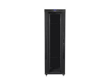 Комуникационен шкаф Lanberg rack cabinet 19' free-standing 42U/800x1200 (flat pack) with glass door lcd black v2