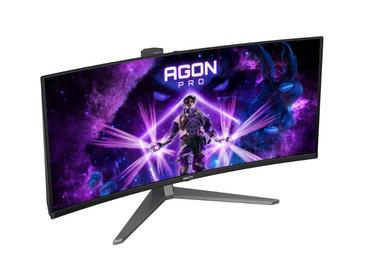 Монитор AOC AG346UCD, 34' Curved 1800R QD-OLED, 3440x1440@175Hz, 0.03msGtG, 1000 cd/m2, 1.5M:1, 80M:1DCR, Adaptive Sync, FlickerFree, Low Blue Light, 8Wx2, Tilt, Height Adjust, Swivel, 2xHDMI, DP, USB hub