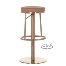 Бар стол ЧЕСТЪР- снимка отпред, цвят корал