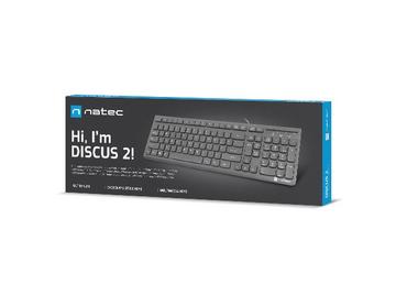 Клавиатура Natec Keyboard Discus 2 SLIM US Layout Black