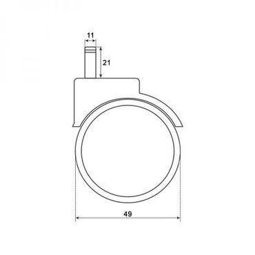 Силиконово колело за офис стол