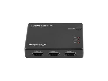 Адаптер Lanberg Video Switch 3x HDMI + Micro USB port + Remote Controller, black