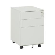 Метален контейнер J BTL с 3 чекмеджета - сив, сниман отстрани, затворен