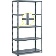 Метален стелаж FRT сив 100х40х188 см - безболтов монтаж, детайл, сив