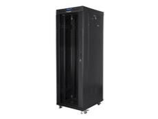Комуникационен шкаф Lanberg rack cabinet 19' free-standing 37U/600x800 (flat pack) with glass door lcd black v2