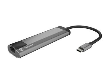 Докинг станция Natec Fowler Go Multiport Adapter 5 in 1, 2xUSB 3.0 HUB, HDMI 4K, USB-C PD, RJ45