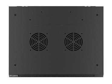 Комуникационен шкаф Lanberg rack cabinet 19' wall-mount 12U/600x450 with perforated door black (flat pack)