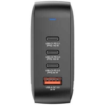 Зарядно устройство Verbatim Mini GaN Charger 165W 4 Port US plug with EU and UK adaptors