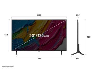 Телевизор LG 50QNED80A3A, 50' 4K QNED HDR Smart TV, 3840x2160, DVB-T2/C/S2, Alpha 7 AI Processor, HDR10 / HLG, webOS 25 ThinQ, VRR / ALLM / HGiG, 4K Upscaling, WiFi 5, Voice Controll, Bluetooth 5.1, AirPlay 2, LAN, CI, HDMI, SPDIF, Google Cast, 2 pole Sta