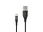 Кабел Natec USB-C(M) -> USB-A (M) 2.0 cable 1m. Black LED nylon