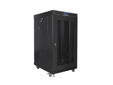 Комуникационен шкаф Lanberg rack cabinet 19' free-standing 22U/800x800 (flat pack) with glass door lcd black v2
