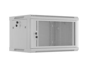 Комуникационен шкаф Lanberg rack cabinet 19' wall-mount 6U/600x450 with perforated door grey (flat pack)