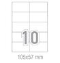 Самозалепващи етикети 105x57 10 бр.