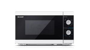 Микровълнова печка Sharp YC-MG01E-W, Manual control, Built-in microwave grill, Grill Power: 1000W, Cavity Material -steel, 20l, 800 W, White/Black door, Defrost, Cabinet Colour: White