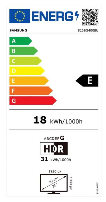 Монитор Samsung 25BG400 25' Odyssey G4, IPS, 240 Hz, 1 ms GTG, 1920x1080, 400 cd/m2, 1000:1 Contrast, Eco Saving Plus, Flicker Free, AMD FreeSync Premium, Black Equalizer,  DP, 2xHDMI, Headphone Jack, Black