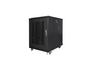 Комуникационен шкаф Lanberg rack cabinet 19' free-standing 15U/600x800 (flat pack) with mesh door black