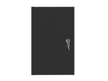 Комуникационен шкаф Lanberg rack cabinet 10' wall-mount 9U / 280x310 self-assembly flat pack with metal door, black