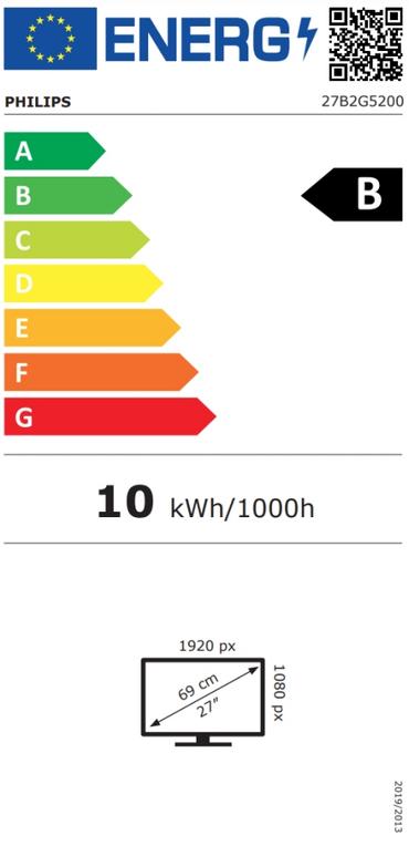 Монитор Philips 27B2G5200, 27' IPS WLED, 1920x1080@100Hz, 4ms GtG, 300cd m/2, 1000:1, 50M:1 DCR, Adaptive Sync, FlickerFree, Blue Light tech., 3Wx2, Tilt, Height Adjust, Pivot, Swivel, D-SUB, HDMI, DP, USB hub
