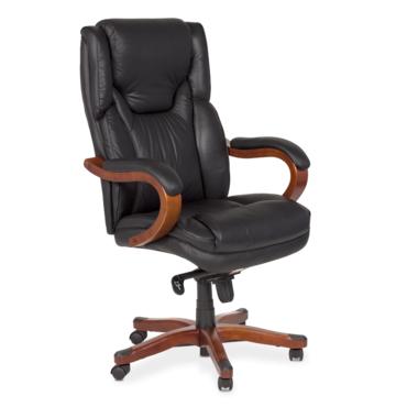 Директорски стол ВЕЛИМИР-снимка отпред, дървени подлакътници с меки падове