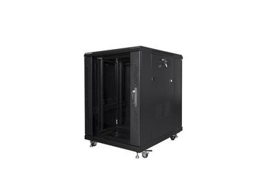 Комуникационен шкаф Lanberg rack cabinet 19' free-standing 15U/600x800 (flat pack) black