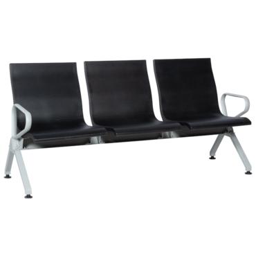 Посетителска пейка BTL 37- триместна, черна пейка