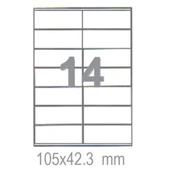 Самозалепващи етикети 105х42.3 14 бр.