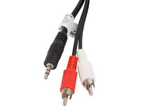 Кабел Lanberg mini jack 3.5mm (M) 3 pin -> 2X RCA (chinch) (M) cable 5m, 50-pack