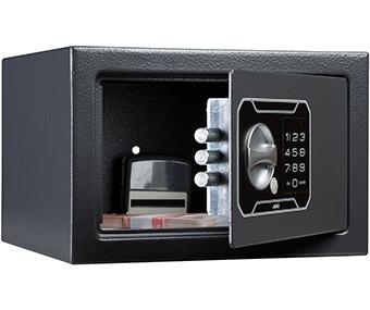 Метален сейф T - 170 EL - отворен, пълен с документи, с ел.заключване