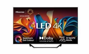 Телевизор Hisense 43' A7NQ, 4K Ultra HD 3840x2160, QLED, FALD, Quantum Dot, HDR 10+, HLG, Dolby Vision, Dolby Atmos, Smart TV, WiFi 5GHz, WiFi Direct, BT, Anyview Cast, 3xHDMI, 2xUSB, LAN, CI+, DVB-T2/C/S2, Black