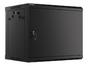 Комуникационен шкаф Lanberg rack cabinet 19' wall-mount 9U/600x450 for self-assembly with metal door  black (flat pack)