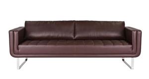 Диван триместен КРАКРА EDG 03- кафява дамаска, сниман отпред