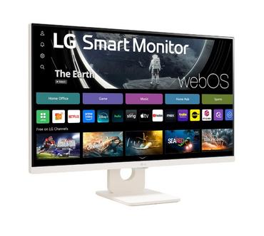 Монитор LG 27U511SA-W, 27' IPS Smart webOS23, 100Hz, 5ms, 1300:1, 250cd/m, FHD 1920x1080, ThinQ, sRGB 99%, HDR 10, HDMI, USB, Bluetooth, AirPlay 2, Speacers 5W x 2, Tilt, White