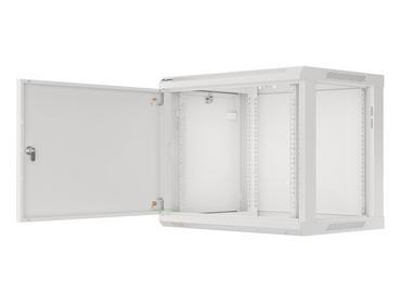 Комуникационен шкаф Lanberg rack cabinet 19' wall-mount 9U/600x450 for self-assembly with metal door grey (flat pack)