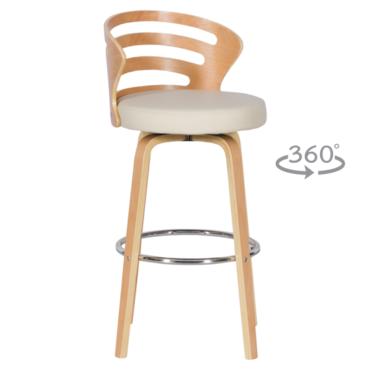 Бар стол АЛИС- цвят крем