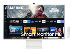 Монитор Samsung 32CM801, 32' VA SMART 3840x2160, Bluetooth 4.2, WiFi 5, USB-C 65W, 2xUSB, 2xHDMI 1.4, Speakers, Tizen, White